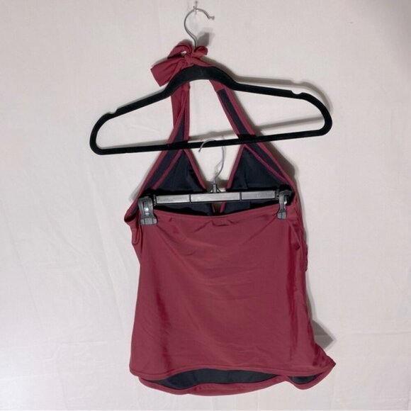 5/$25 Women’s Burgundy Red Halter Style Tankini Top Swim Top XL - Picture 12 of 13